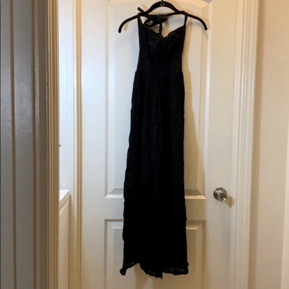 ASOS maxi cotton sheer halter dress sz 8